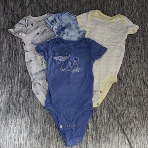 Carter's Navy, Tie-Dye, and Striped Bodysuit Set